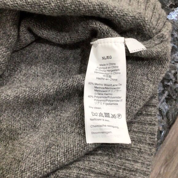 J.Crew Men’s Gray Merino Wool Blend Half-Zip Sweater - Size XL - Picture 4 of 7